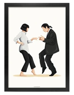 Australian Made Iconic Couple Dance Art Print White Frame