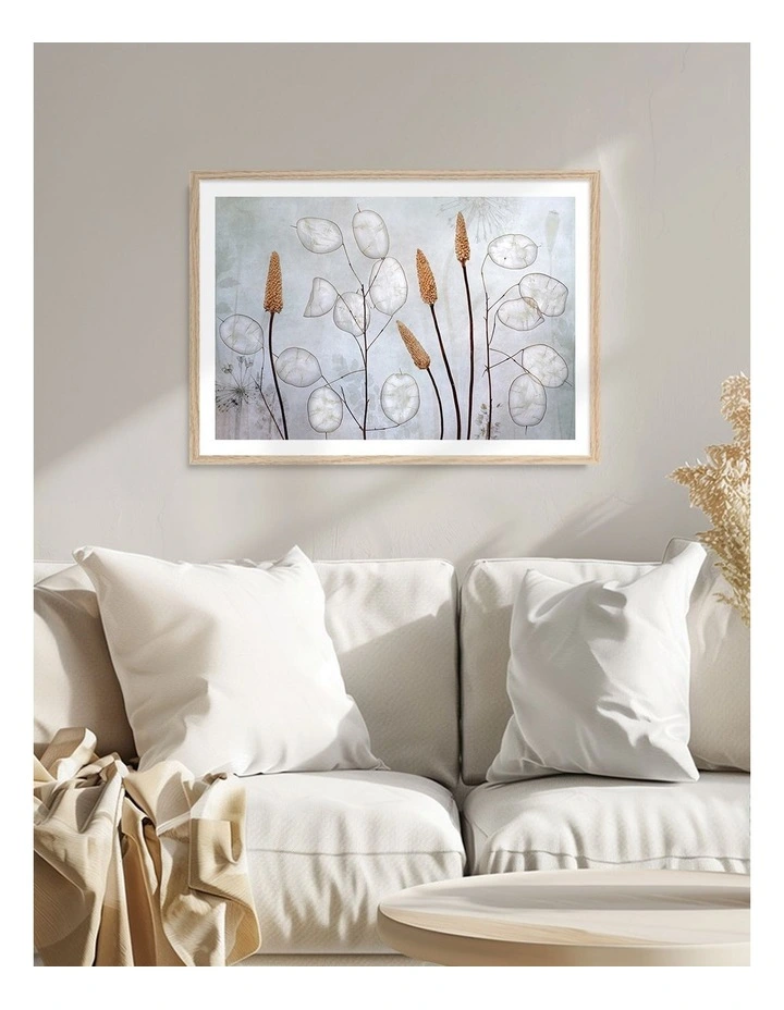 Australian Made Lunaria Art Print Natural Frame image 2