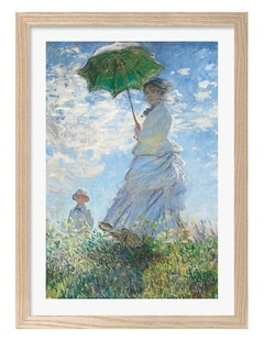Australian Made Madame Monet and Her Son Art Print Natural Frame