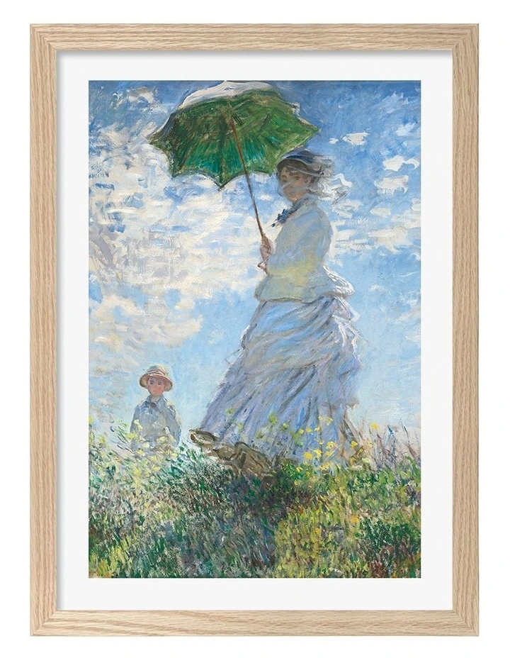 Australian Made Madame Monet and Her Son Art Print Natural Frame image 1