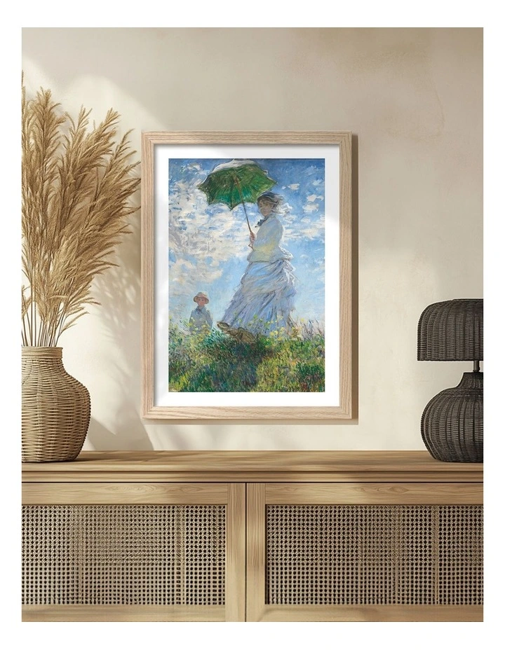 Australian Made Madame Monet and Her Son Art Print Natural Frame image 2