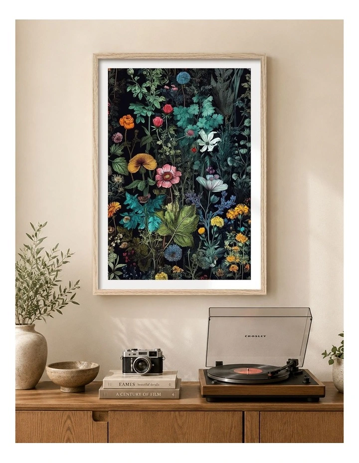 Australian Made Meadow Flowers 11 Art Print Natural Frame image 2