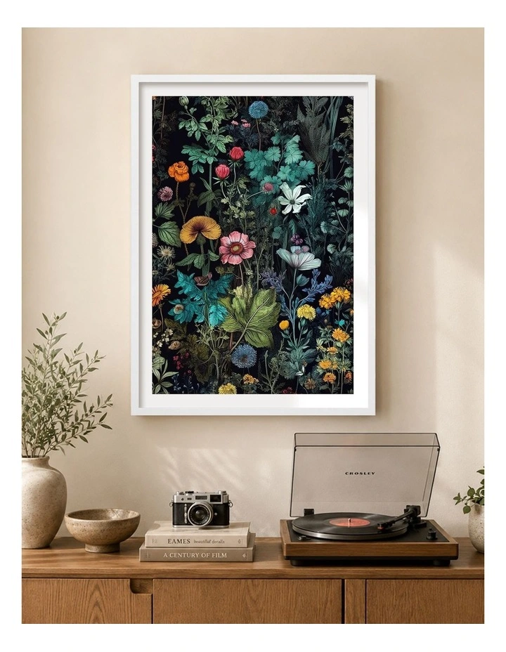 Australian Made Meadow Flowers 11 Art Print White Frame image 2