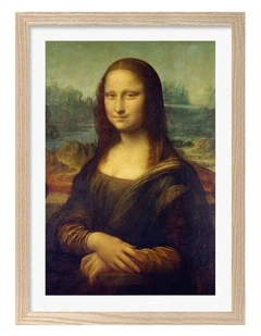 Australian Made Mona Lisa Art Print Natural Frame