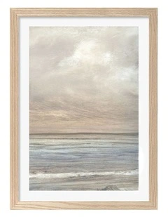 Australian Made Sandy Bay 2 Art Print Natural Frame