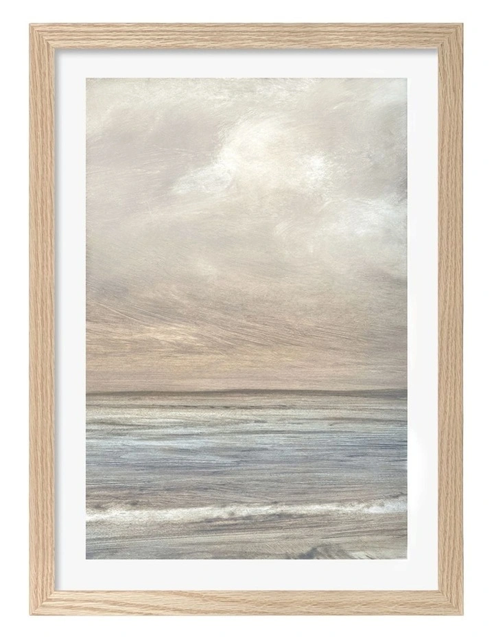 Australian Made Sandy Bay 2 Art Print Natural Frame image 1