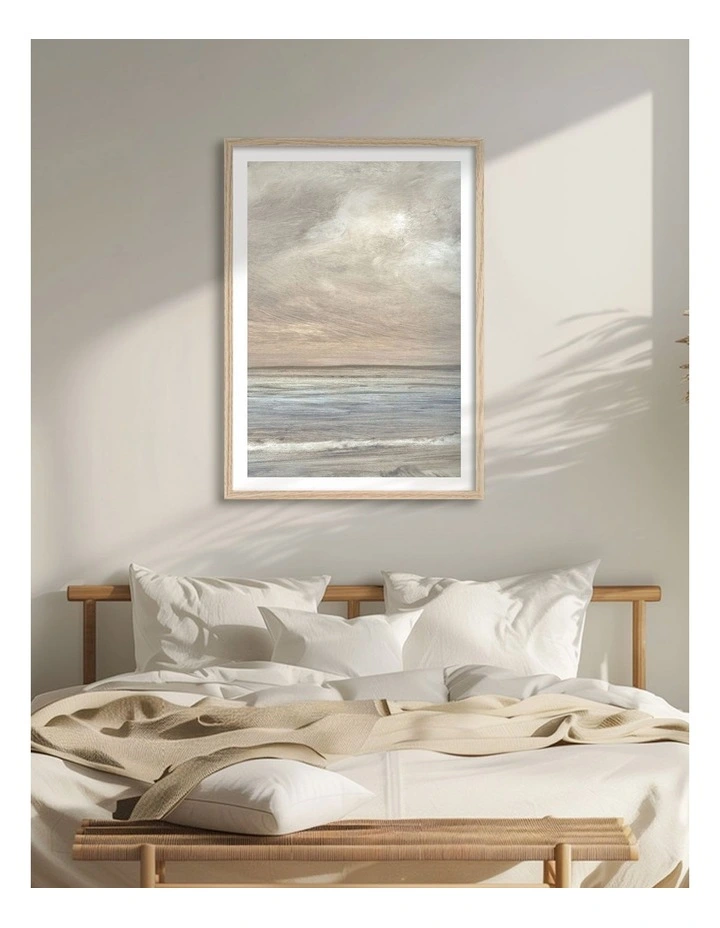 Australian Made Sandy Bay 2 Art Print Natural Frame image 2