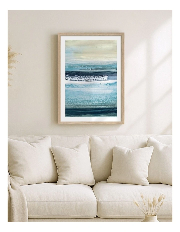 Australian Made Splashed Art Print Natural Frame image 2