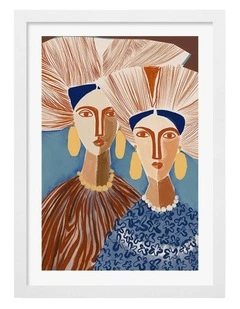 Australian Made Sun Sisters Art Print White Frame
