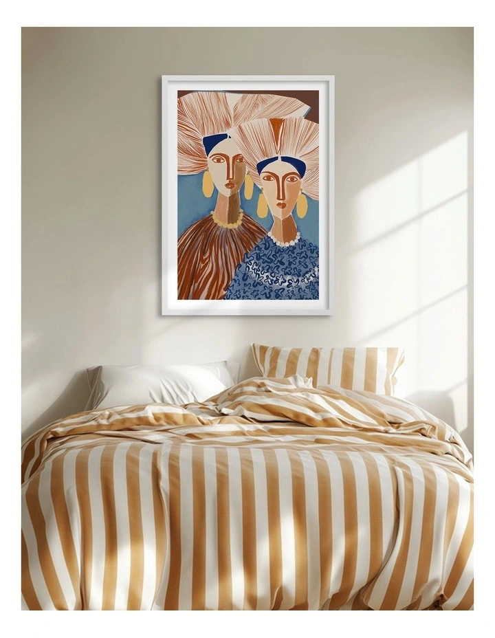 Australian Made Sun Sisters Art Print White Frame image 2