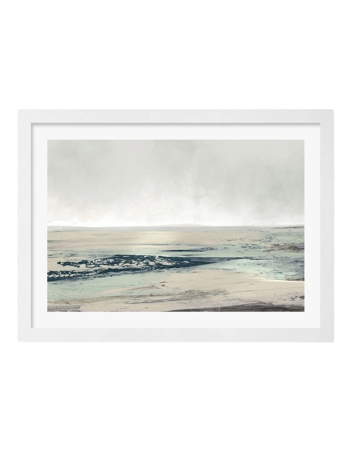 Australian Made Tundra Art Print White Frame image 1