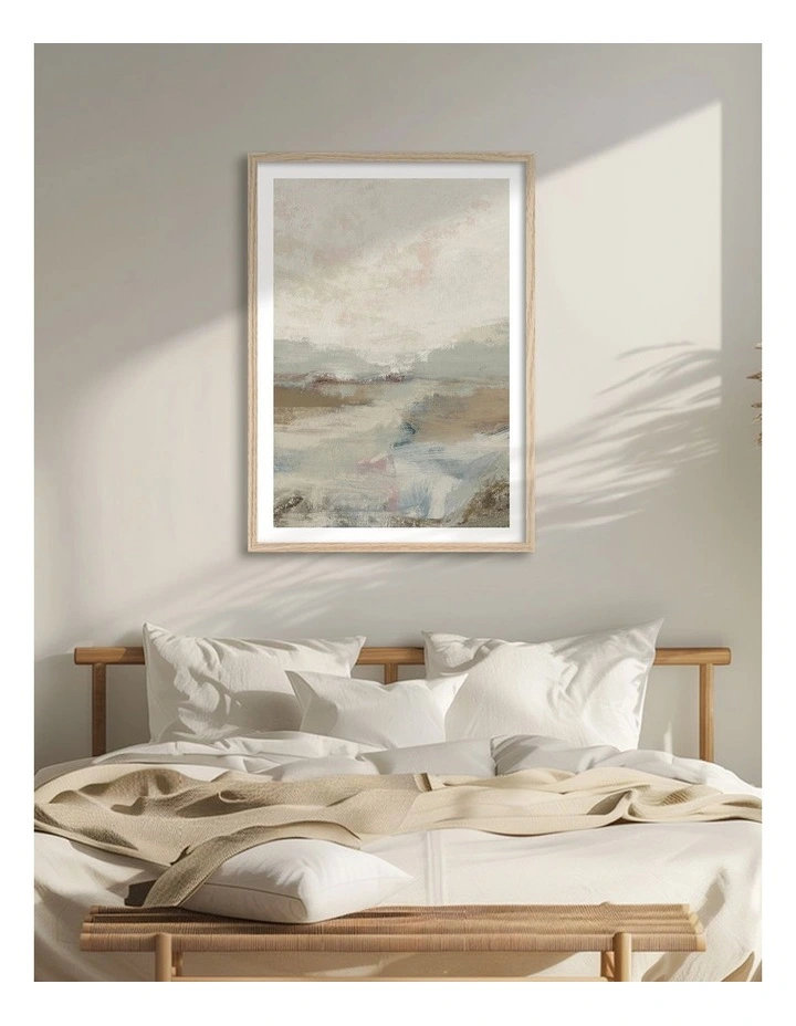 Australian Made Twilight Reverie Art Print Natural Frame image 2