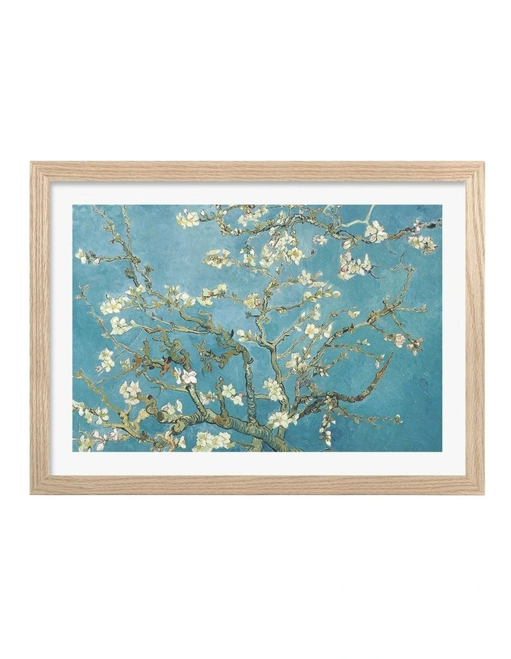 Australian Made Van Gogh Almond Blossom Art Print Natural Frame image 1