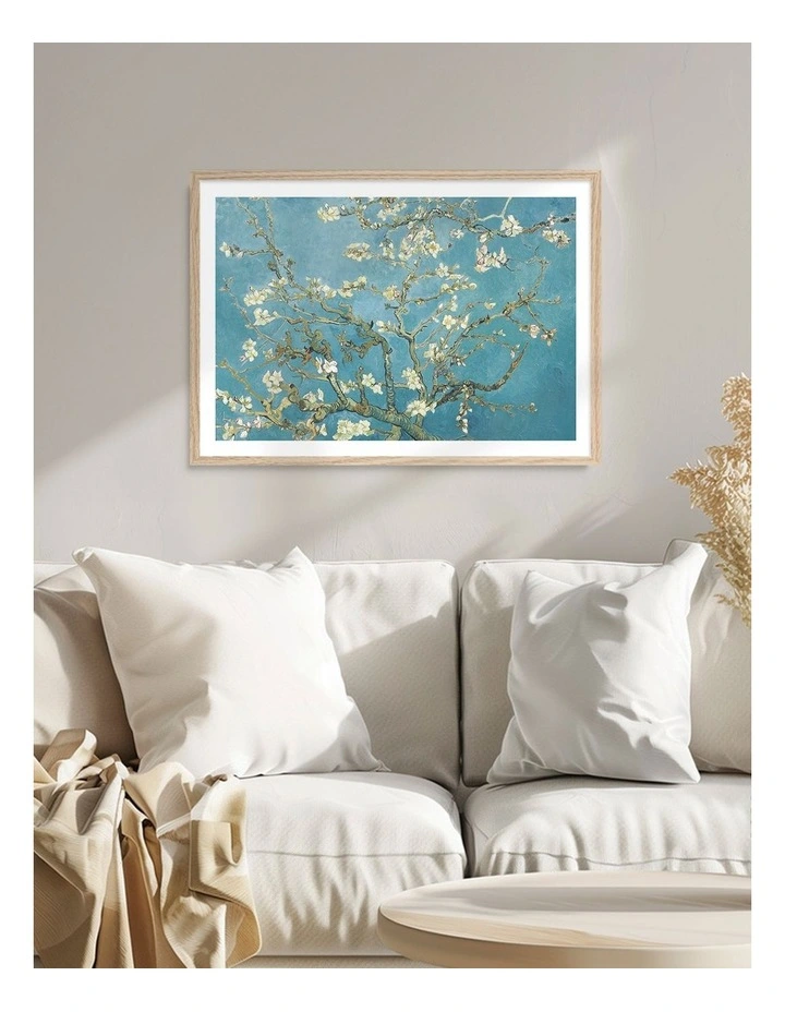 Australian Made Van Gogh Almond Blossom Art Print Natural Frame image 2