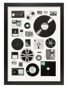Australian Made Analog Digital Memories Art Print Black Frame