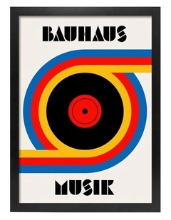Australian Made Bauhaus Music Record Art Print Black Frame