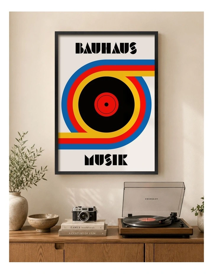 Australian Made Bauhaus Music Record Art Print Black Frame image 2
