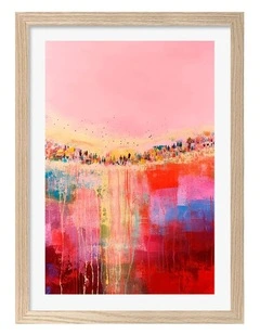 Australian Made Dreamy Horizon Art Print Natural Frame