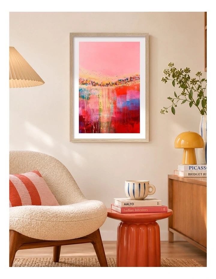 Australian Made Dreamy Horizon Art Print Natural Frame image 2