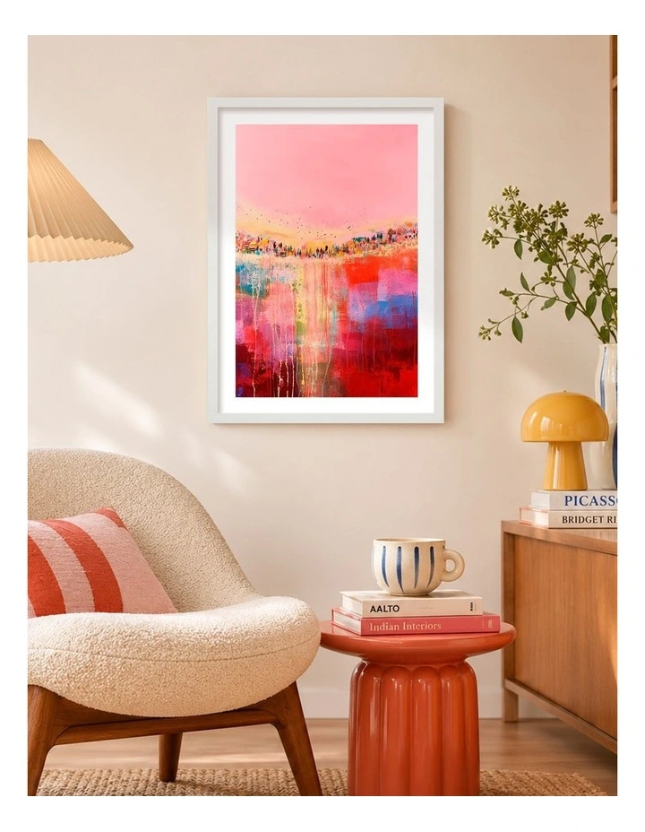 Australian Made Dreamy Horizon Art Print White Frame image 2