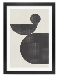 Australian Made Geometric Abstract No2 Art Print Black Frame