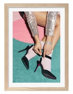 Australian Made Getting Ready Art Print Natural Frame