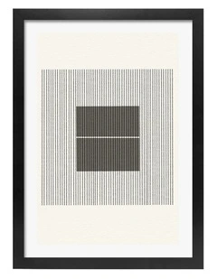 Australian Made Line Harmony Art Print Black Frame