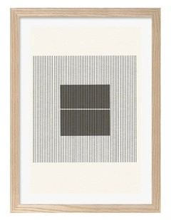 Australian Made Line Harmony Art Print Natural Frame