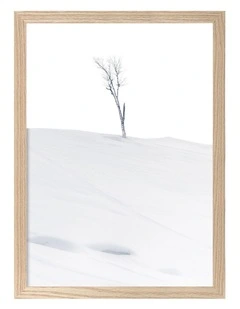 Australian Made Lonely At Top Art Print Natural Frame