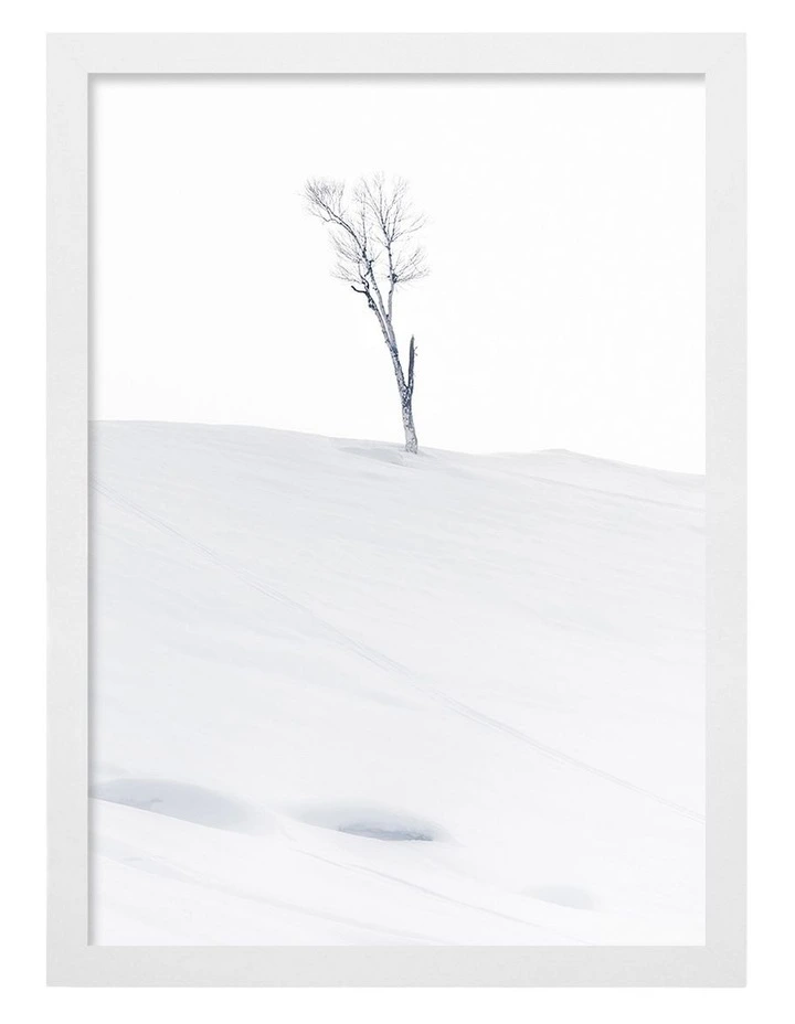 Australian Made Lonely At Top Art Print White Frame image 1