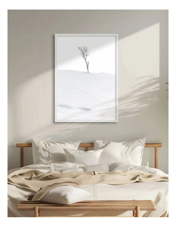 Australian Made Lonely At Top Art Print White Frame image 2