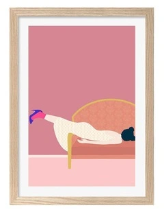 Australian Made Maddies Mood Art Print Natural Frame