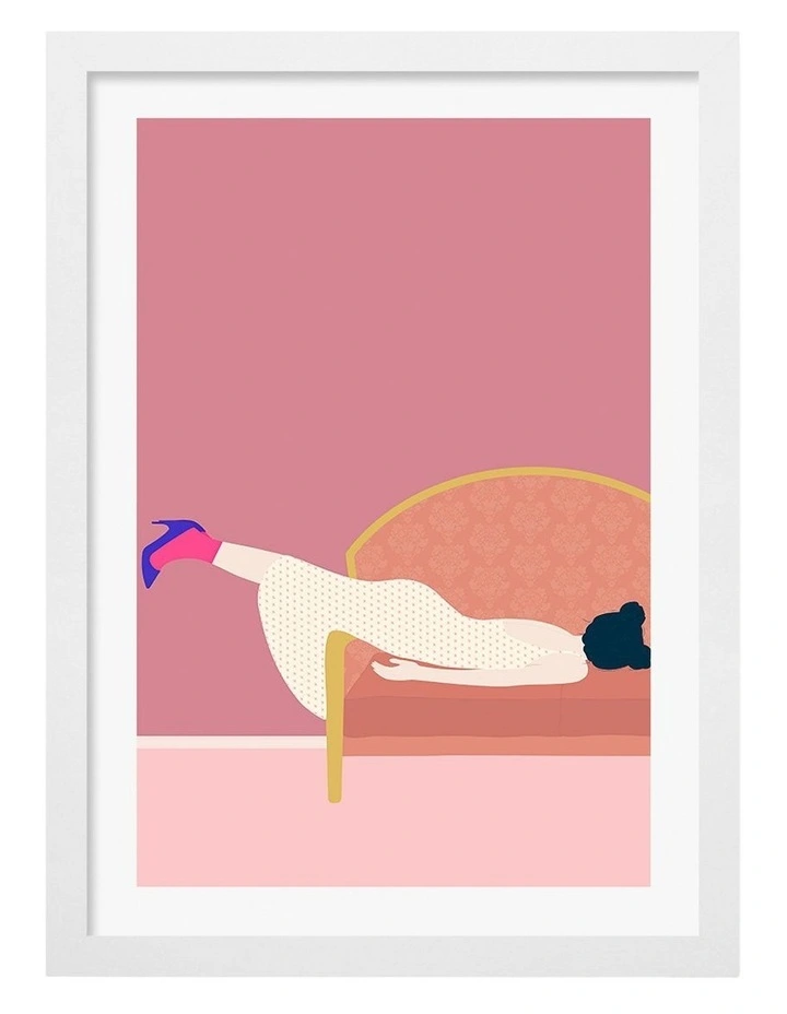 Australian Made Maddies Mood Art Print White Frame image 1