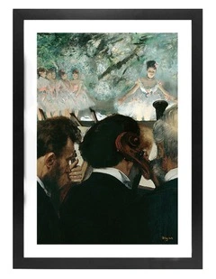 Australian Made Orchestra Musicians Edgar Degas Art Print Black Frame