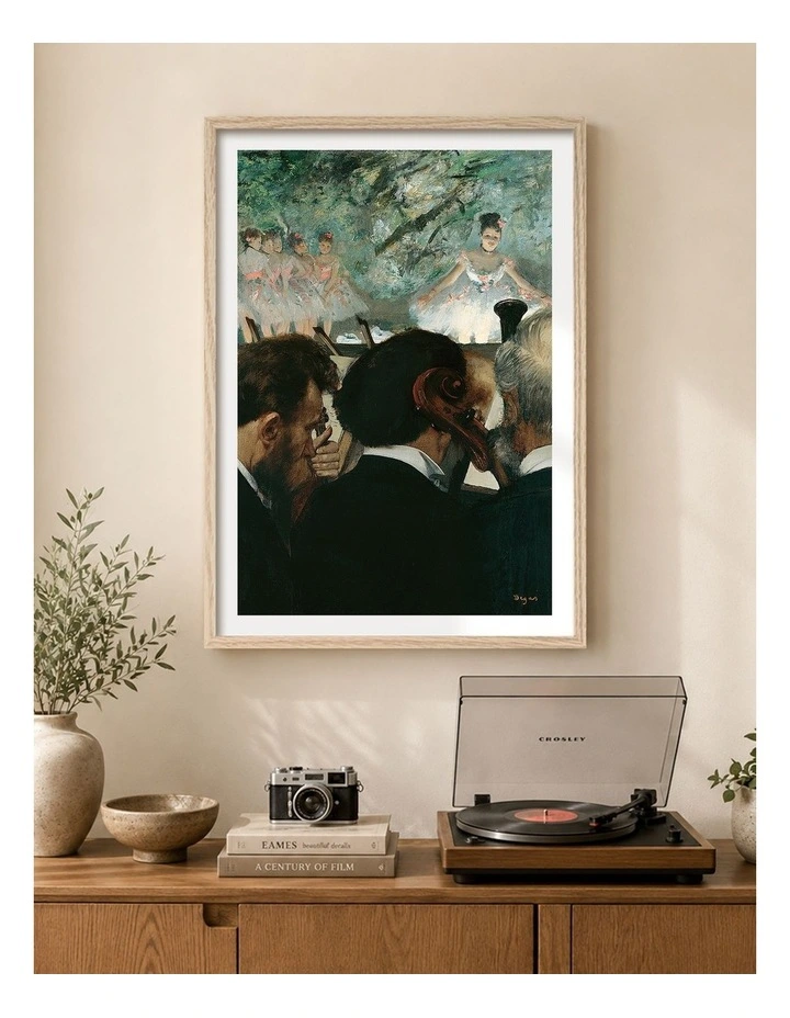 Australian Made Orchestra Musicians Edgar Degas Art Print Natural Frame image 2