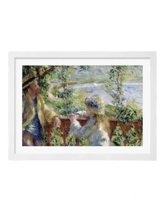 Australian Made Renoir By the Water Art Print White Frame