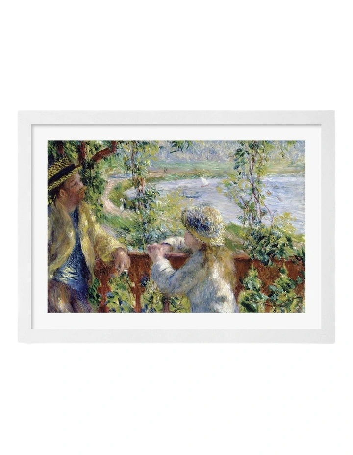 Australian Made Renoir By the Water Art Print White Frame image 1