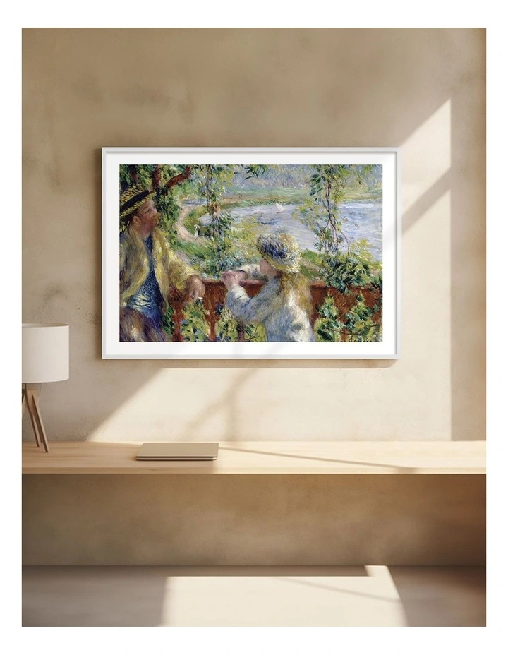 Australian Made Renoir By the Water Art Print White Frame image 2