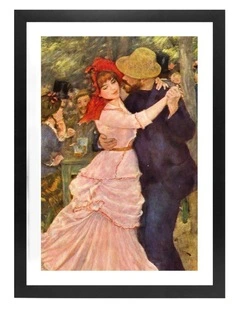 Australian Made Renoir Dance at Bougival Art Print Natural Frame