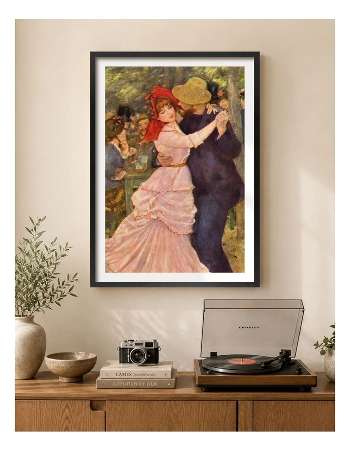 Australian Made Renoir Dance at Bougival Art Print Natural Frame image 2