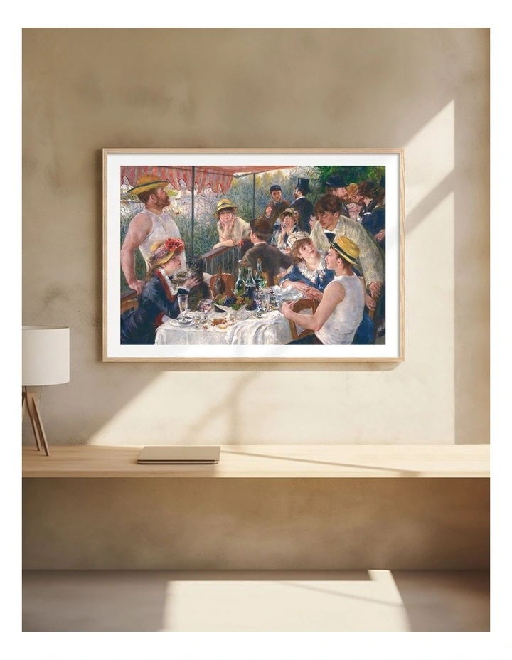 Australian Made Renoir Luncheon of the Boating Party Art Print Natural Frame image 2