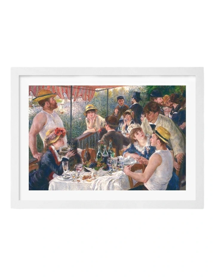 Australian Made Renoir Luncheon of the Boating Party Art Print White Frame image 1