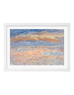 Australian Made Renoir Sunset Art Print White Frame