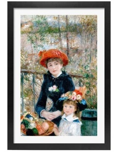 Australian Made Renoir Two Sisters on the Terrace Black Frame