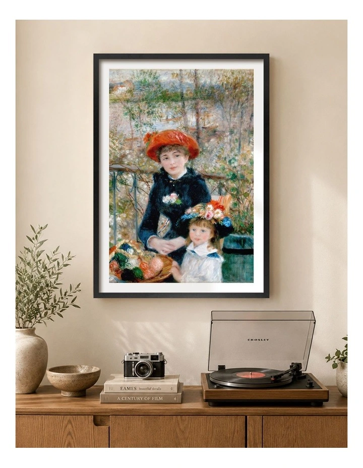 Australian Made Renoir Two Sisters on the Terrace Black Frame image 2