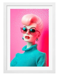 Australian Made Retro Glamour Shine Art Print White Frame