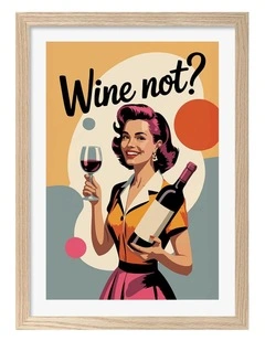 Australian Made Sip And Smile Art Print Natural Frame