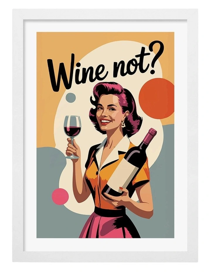 Australian Made Sip And Smile Art Print White Frame image 1