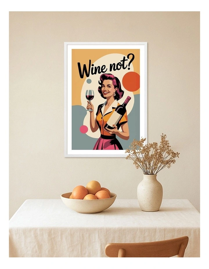 Australian Made Sip And Smile Art Print White Frame image 2