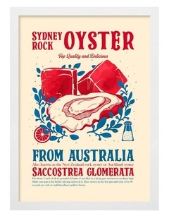 Australian Made Sydney Oyster Delight Art Print White Frame